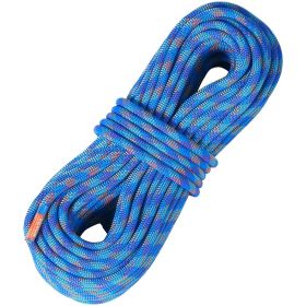 10.2mm Dynamic Climbing Rope, 40M(131ft) Outdoor Rock Climbing Rope 25KN Breaking Tension, Stretchable Fiber Rope with Steel Snap Hooks for Escap
