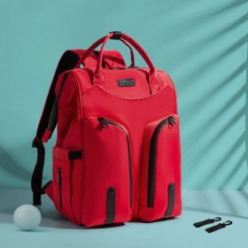 Mother And Baby Bag Back Milk Bag Mommy Bag Shoulders (Option: Red)
