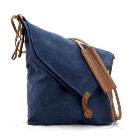 Crossbody retro art cloth bag (Option: Navy Blue)