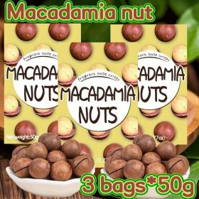 3 Bags Macadamia Nuts Cream Flavored Nuts Roasted Nuts Dried Fruits Casual Snacks Walnut Meat Instant Dry Goods Office Snacks Party Snacks Adult (Capacity: 50g*3 bags)